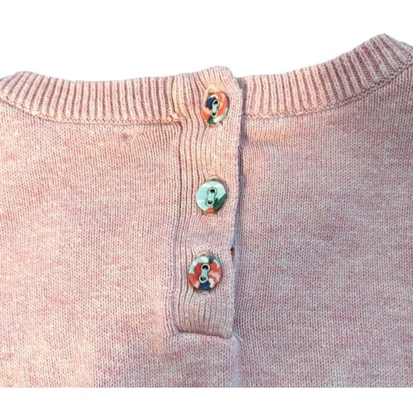 JOHN LEWIS Dress Girls 2-3 Yrs Flowers Basket Floral Pink Blue Cotton Summer - Picture 3 of 6